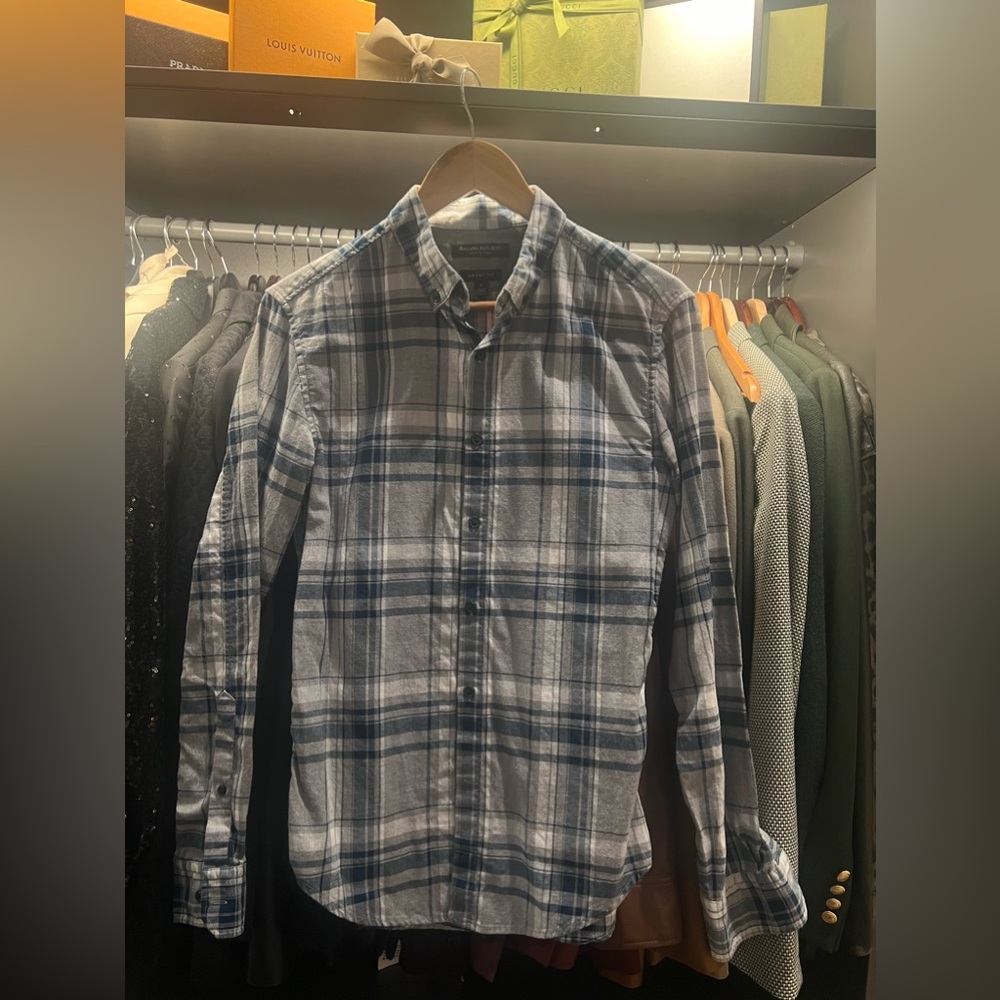 Banana Republic Plaid Flannel Button-Down Shirt (Men’s)